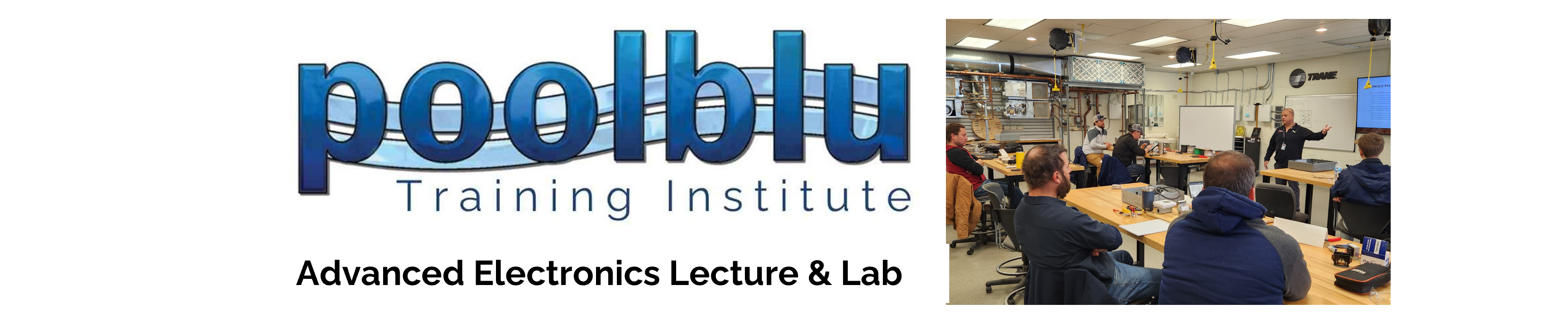 PTI logo Advanced Electronics and lecture photo